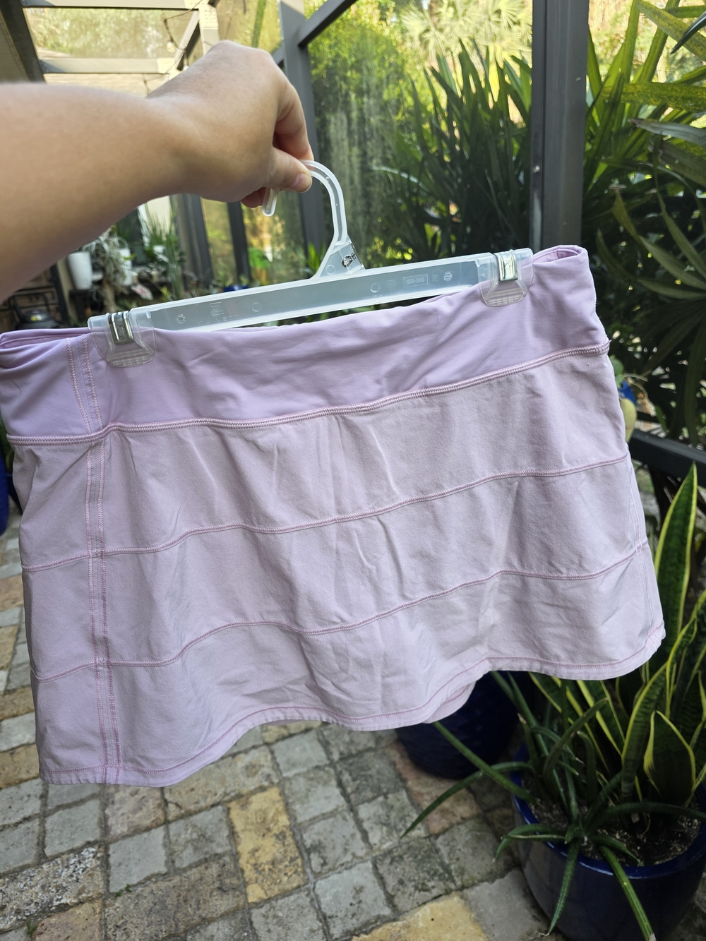 lululemon Pace Rival Light Pale Pink Mini Skirt 10